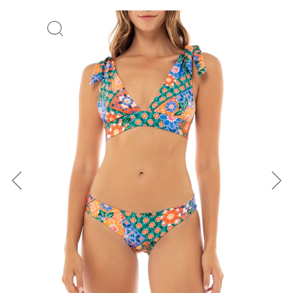 Floral Green Bikini Set
